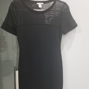 Mesh black dress stretch